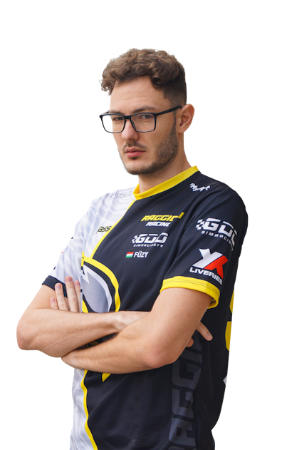 Marcell Fuzy in the Raggioli eSports jersey